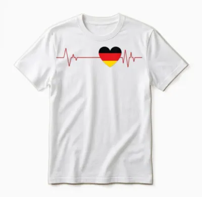 Herz Deutschland Unisex T-Shirt - White