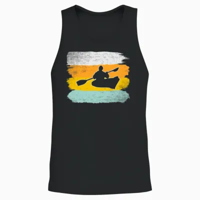 Canoe Retro Unisex Tank Top - Black