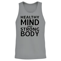 Healthy Mind and Strong Body Unisex Tank Top - Sport Grey – 2