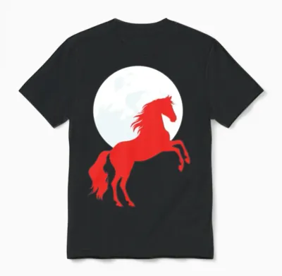Horse Unisex T-Shirt - Black