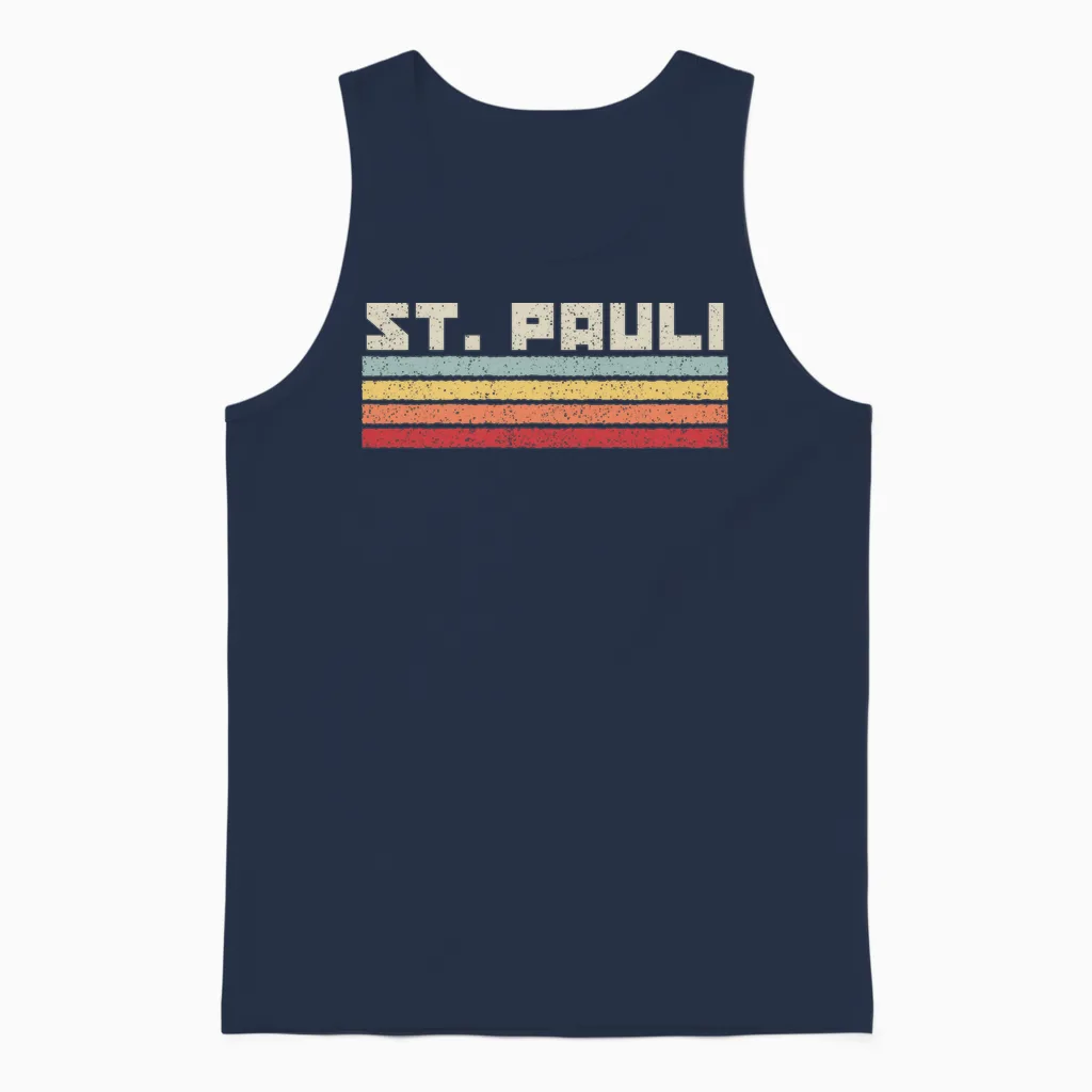 St Paulian Hambourg Nord Allemagne Nord Patrie T-Shirt Haut De Gamme Unisex Tank Top in Navy