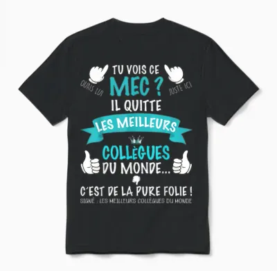 Great Gift Colleague Work Man Leaving This Guy Is Crazy T-Shirt, Black, S Unisex T-Shirt - Black