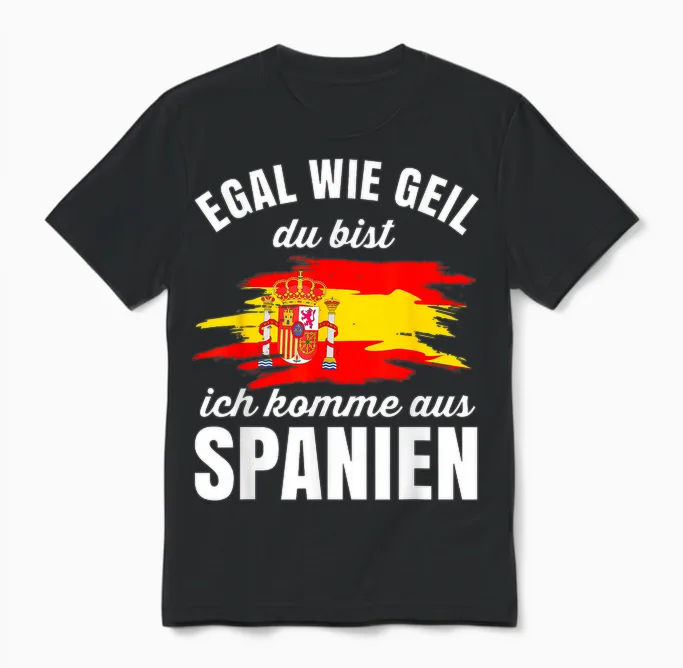 Spanien Tshirt Damen Madrid Spain Espanol Herren Barcelona Unisex T-Shirt in Black