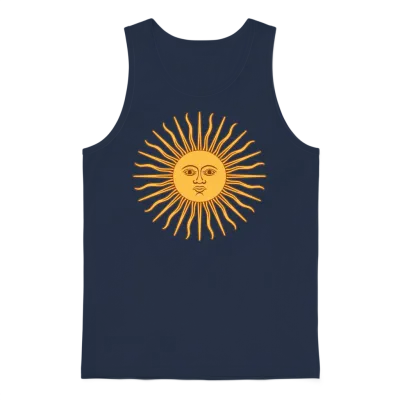 May Sun from Argentina Fl Unisex Tank Top - Navy
