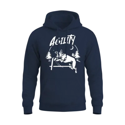 Dog Agility Unisex Hoodie - Navy