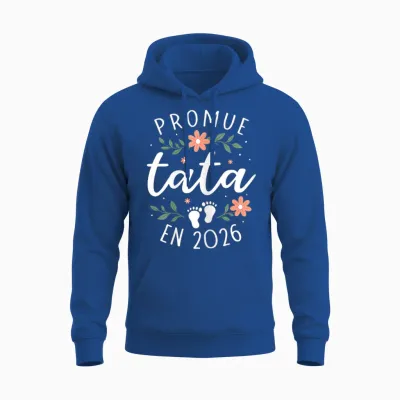 Promoted Tata 2026 - Announcement Pregnancy Sister Future Auntie Unisex Hoodie - Royal