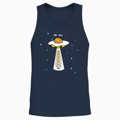 Gudetama Spaced Out Unisex Tank Top - Navy