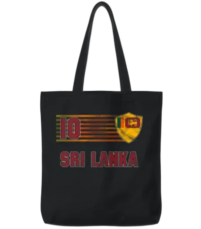 Sri Lanka Tote Bags - Black