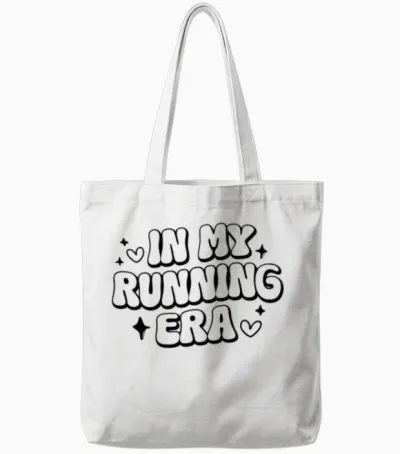 In My Running Era Tote Bags - White