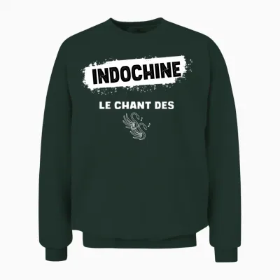 Indochine Swans Men Women and Children Long Sleeve, Black, S Unisex Sweatshirt - Forest