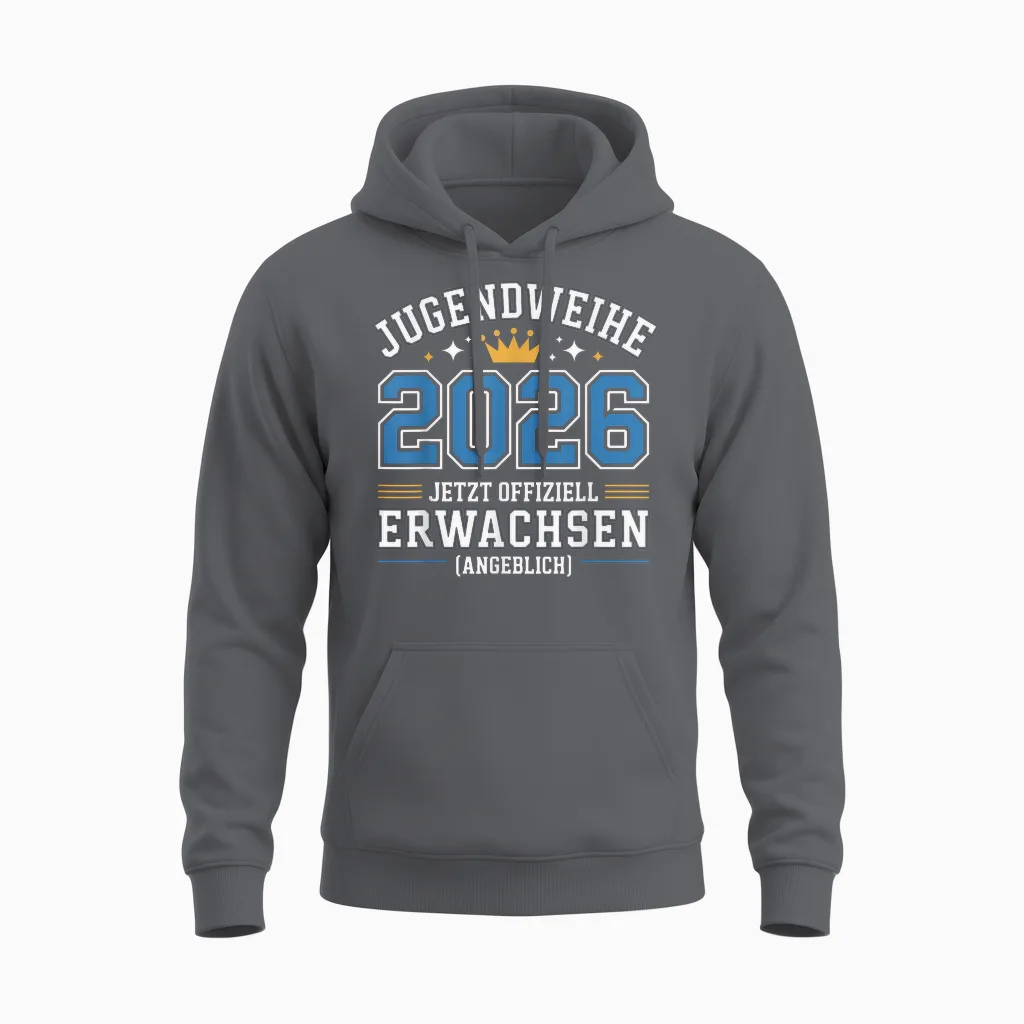 Youth Consecration 2026 Guest Book Gifts Boy Girl Unisex Hoodie in Charcoal