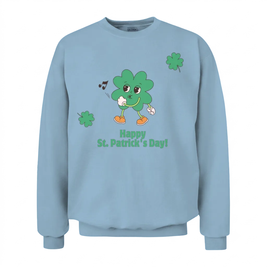 Happy St. Patrick's Day Unisex Sweatshirt - Light Blue