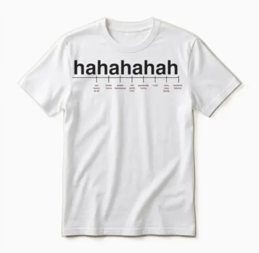Breaking Down Laughter Unisex T-Shirt in White