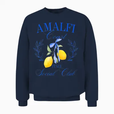 Italy Gift for Her Amalfi Coast Italy Sorrento Capri Lemons Unisex Sweatshirt - Navy