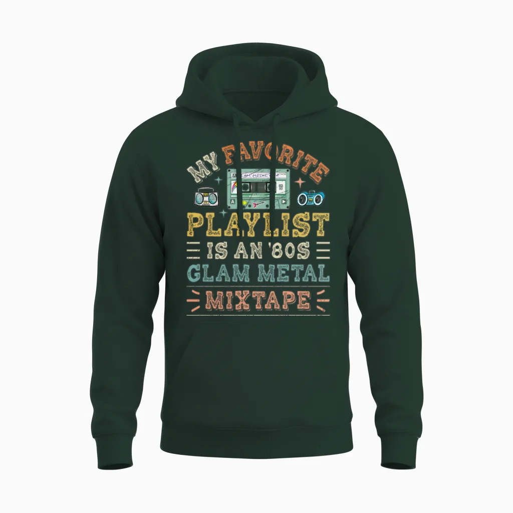Old School Music Lovers Gift Unisex Hoodie in Forest