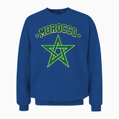 Maroc Drapeau Patriotique Marocain Unisex Sweatshirt - Royal