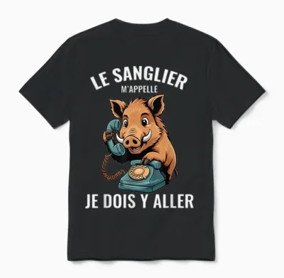 Funny Boar Man for Hunter Call Phone Unisex T-Shirt - Black
