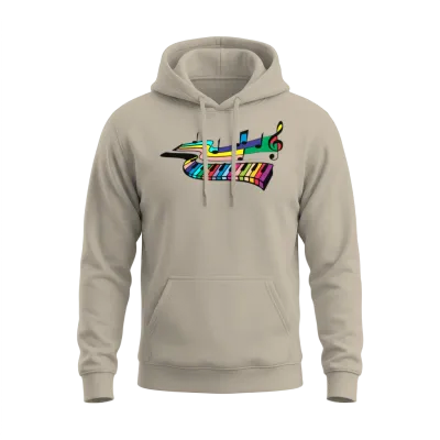 Rainbow Musical Instrument Unisex Hoodie - Sand
