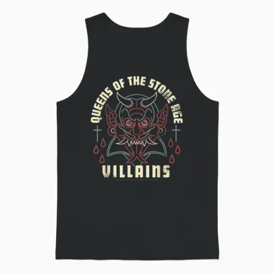 Offizielles Queens of the Stone Age Villains Album Rock Band Unisex Tank Top - Black