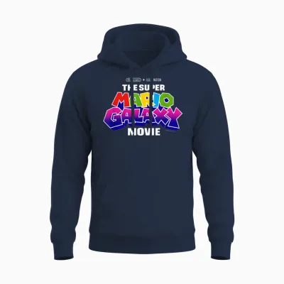 The Super Mario Galaxy Movie Logo Unisex Hoodie - Navy