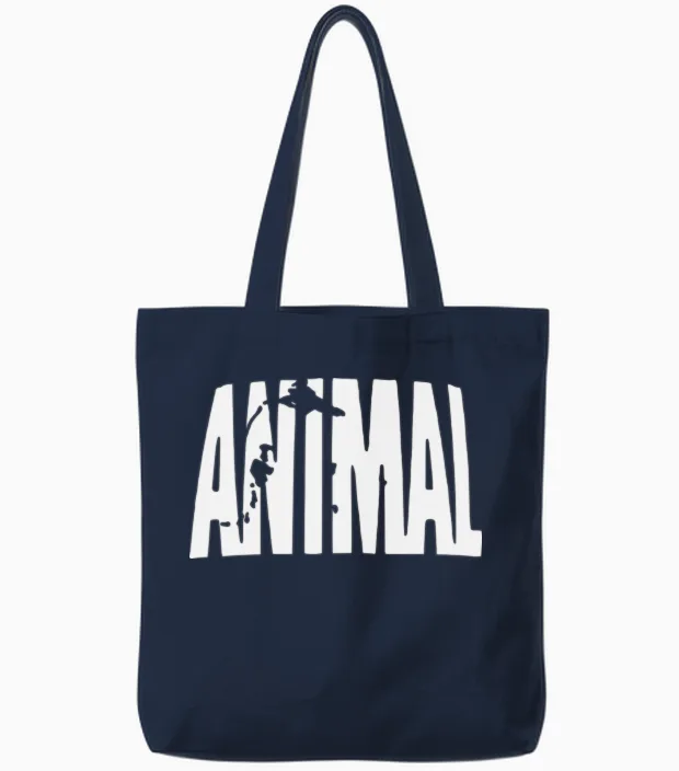 Animal Tote Bags in Navy