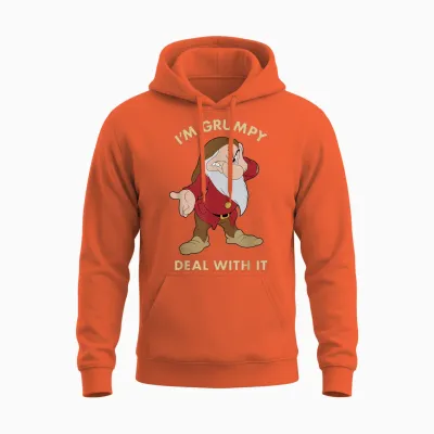 Disney Snow White I'm Grumpy Deal with It Portrait Unisex Hoodie - Orange