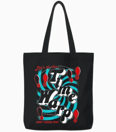 The Rocky Horror Show Let's Do the Time Warp Musical Tote Bags - Black
