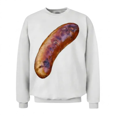 Sausage Unisex Sweatshirt - White