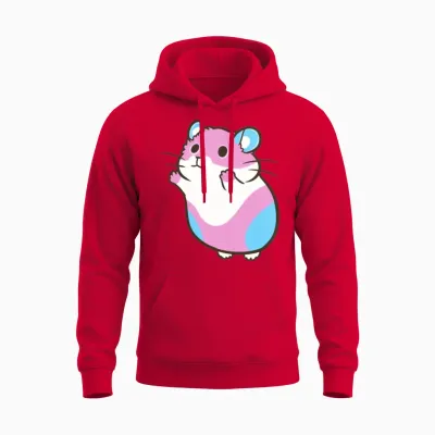 Funny Animal Unisex Hoodie - Red
