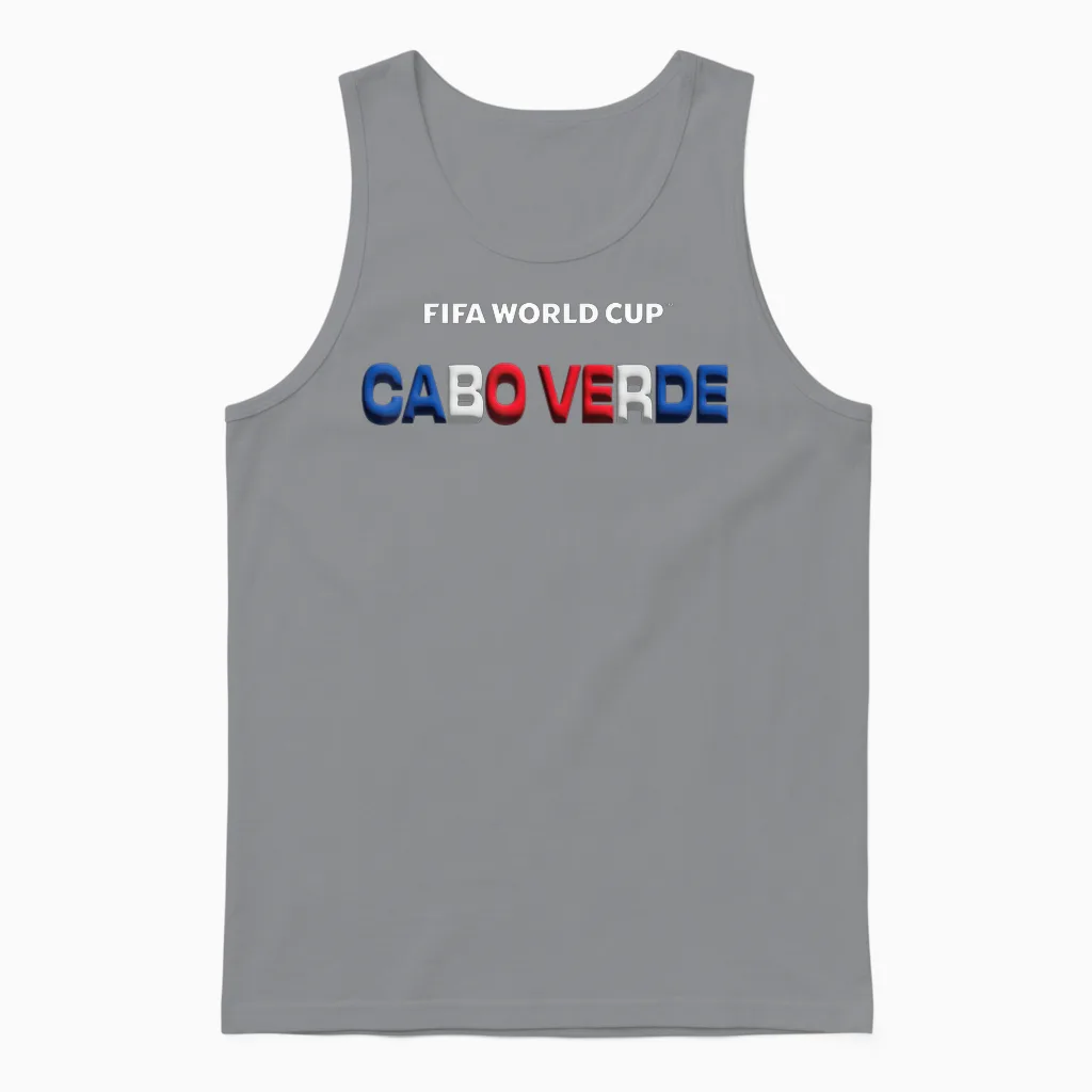 Fifa World Cup26 Cabo Verde Bubble Color Unisex Tank Top in Sport Grey