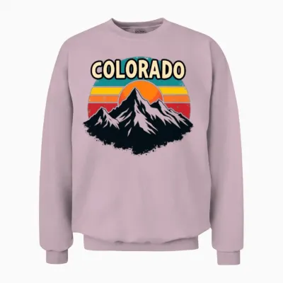 Retro Colorado Unisex Sweatshirt - Light Pink