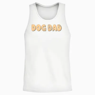 Dog Dad Unisex Tank Top - White
