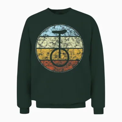 Unicycle Retro Unisex Sweatshirt - Forest