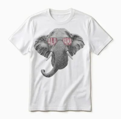 Alabama Elephant Lovers Unisex T-Shirt - White