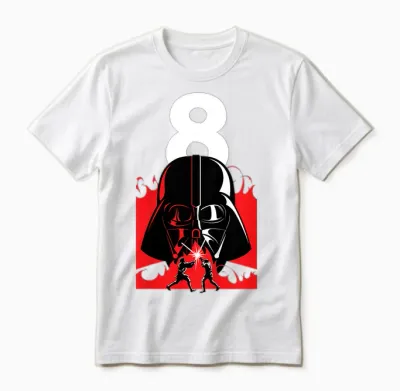 Kinder Star Wars Darth Vader 8 Geburtstag Unisex T-Shirt - White