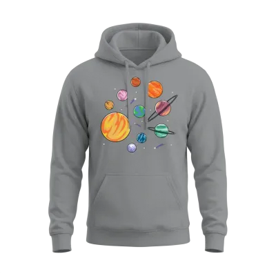 Solar System Planets Science Space Boys Girls Unisex Hoodie - Sport Grey