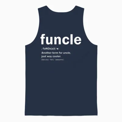Funny Uncle Funcle Definition Unisex Tank Top - Navy