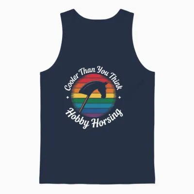 Cooler Than You Think Hobby Horsing Hobby Horse Unisex Tank Top - Navy