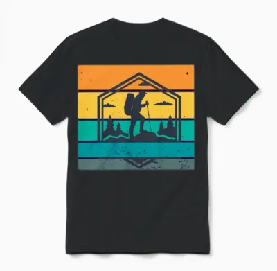 Hiking Unisex T-Shirt - Black