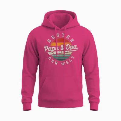 Bester Papa Und Opa Der Welt Opi Vatertag Retro Style Unisex Hoodie - Heliconia