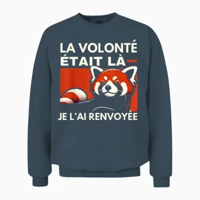 Red Panda Funny Panda Red T-Shirt, Black, S Unisex Sweatshirt - Dark Heather