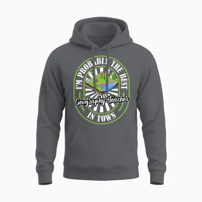 Geography Funny Unisex Hoodie - Charcoal