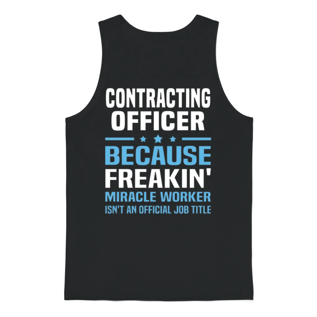 Contracting Officer Police & Law Unisex Tank Top - Black