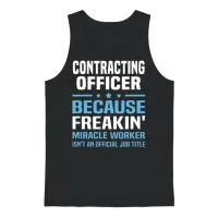 Contracting Officer Police & Law Unisex Tank Top - Black – 1