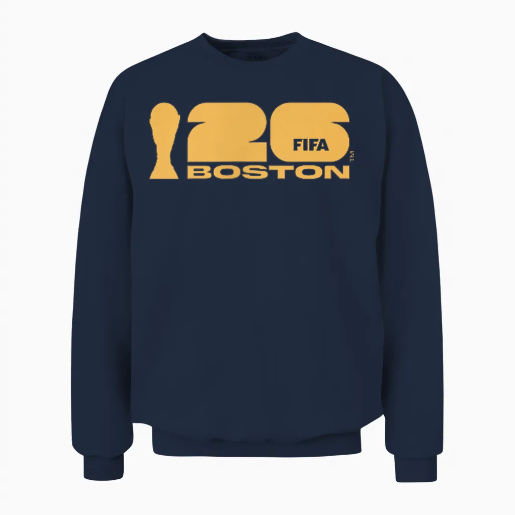 Poster De La Coupe Du Monde De La Fifa 26 à Boston Unisex Sweatshirt in Navy