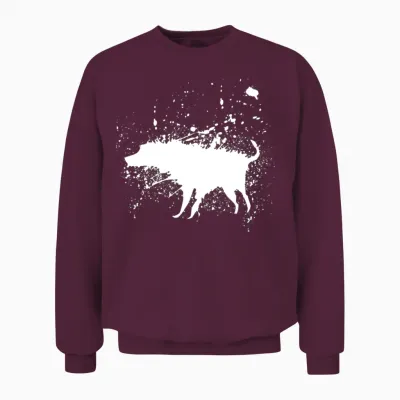 Banksy Splash Dog Unisex Sweatshirt - Maroon