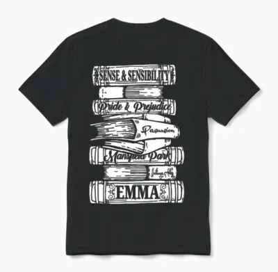 Jane Austen Vintage Book Club Mr Unisex T-Shirt - Black