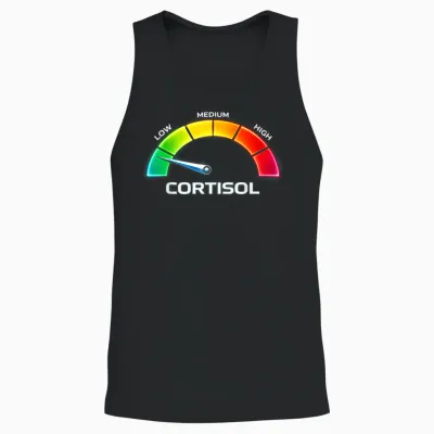 Humor Stress Low Cortisol Levels Unisex Tank Top - Black