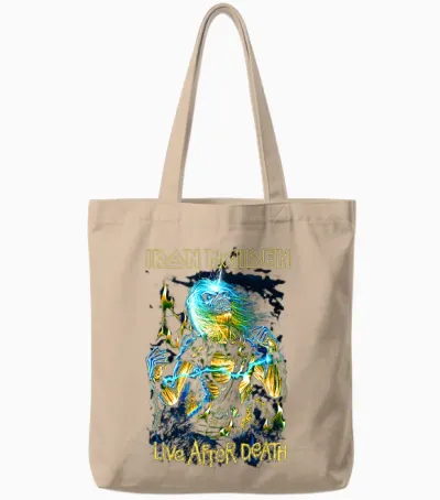 Iron Maiden Live After Death Tote Bags - Natural
