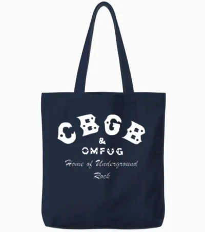Cbgb Omfug Home of Underground Rock Tote Bags - Navy